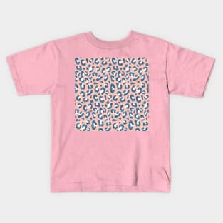 Blush Pink Geometric Leopard Print Kids T-Shirt